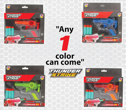 K. V. Toys Thunder Strike Transparent Toy Gun with 6 Darts