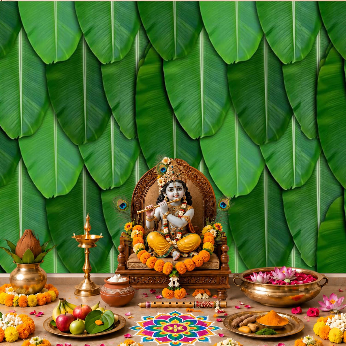Party Propz Banana Leaf Backdrop Decorations