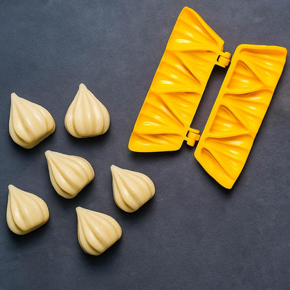 eCraftIndia Yellow 4 Modak Maker Mould Plastic