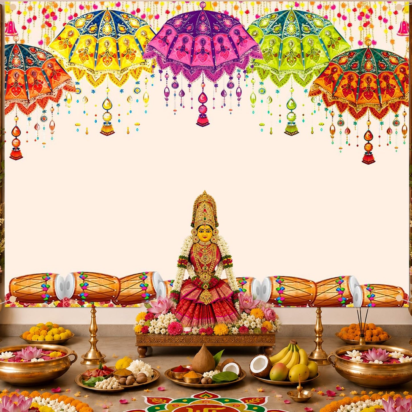 Party Propz Traditional Backdrop Cloth For Decoration
