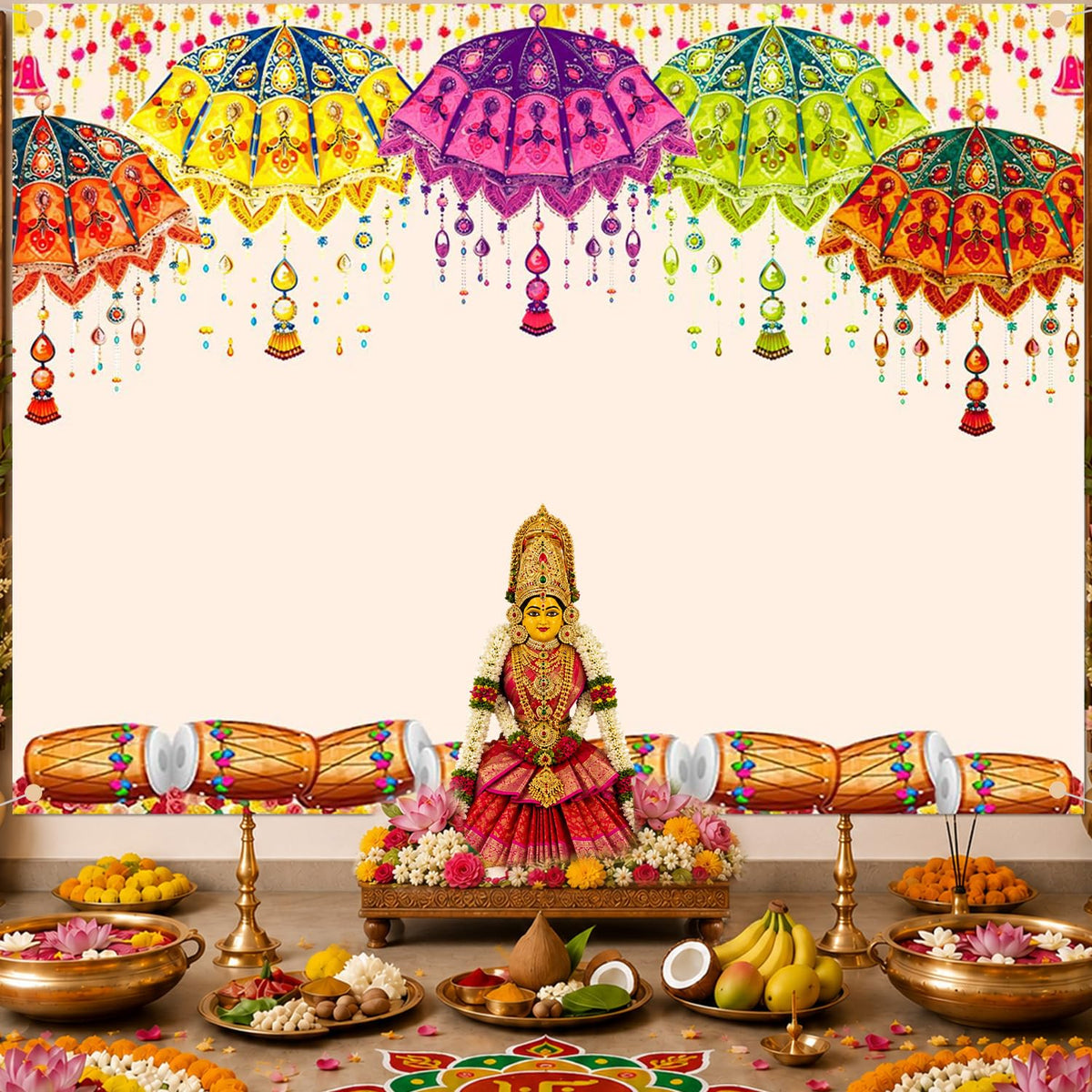 Party Propz Traditional Backdrop Cloth For Decoration