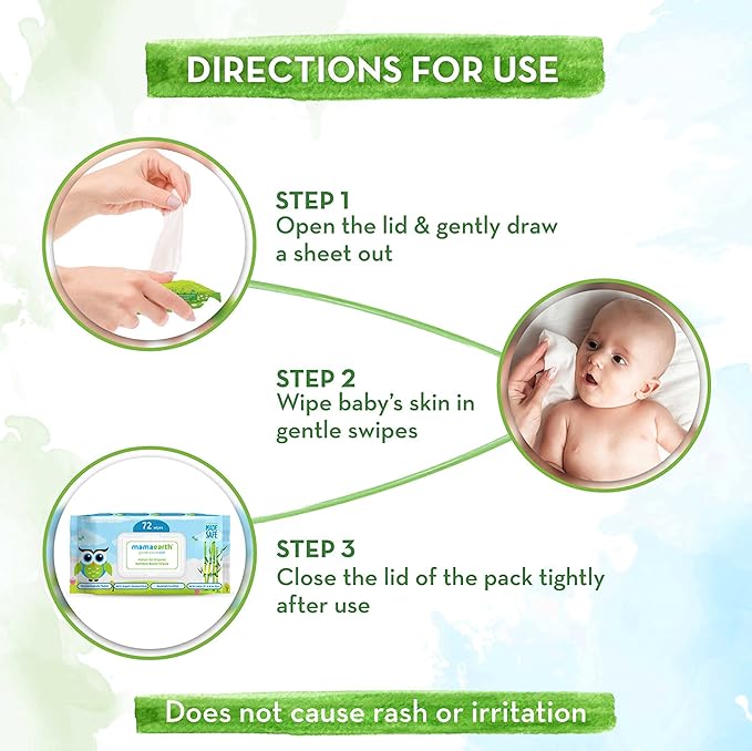 Mamaearth Organic Bamboo Based Baby Wipes - PUSHMYCART