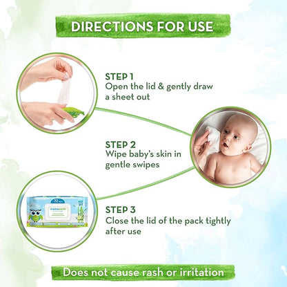 Mamaearth Organic Bamboo Based Baby Wipes - PUSHMYCART