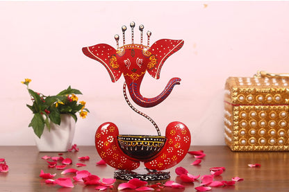 Tealight Candle Holder Home Decor Iron Metal Handcrafted Ganesh Idol