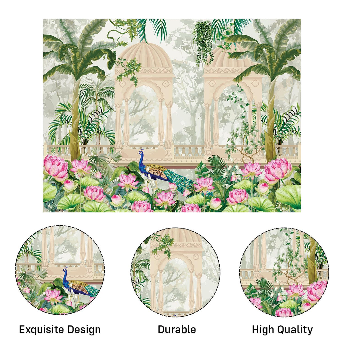 Party Propz Pichwai Backdrop Cloth For Decoration Pooja