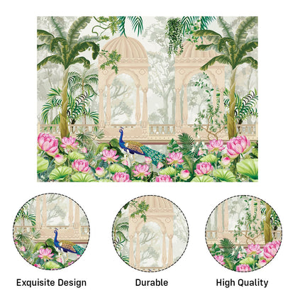 Party Propz Pichwai Backdrop Cloth For Decoration Pooja