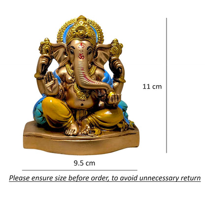 Lord Ganesha Idol for Home & Temple | Premium Golden & Multicolor Ganesh Ji Murti