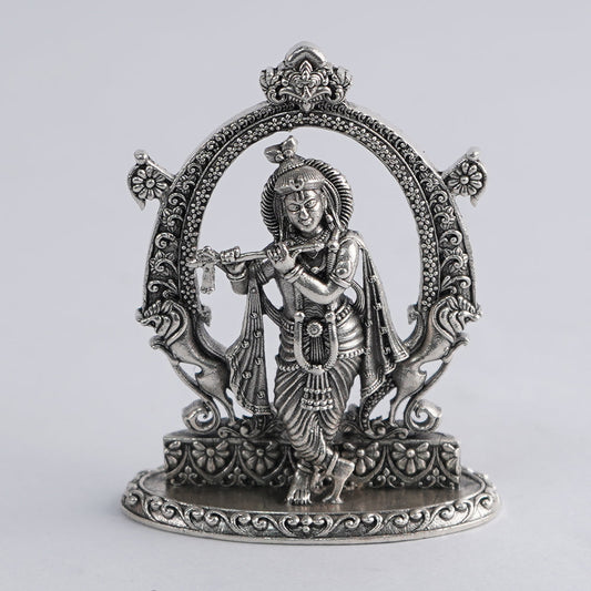 Pure Silver Antique Krishna Idol Grams:30.5