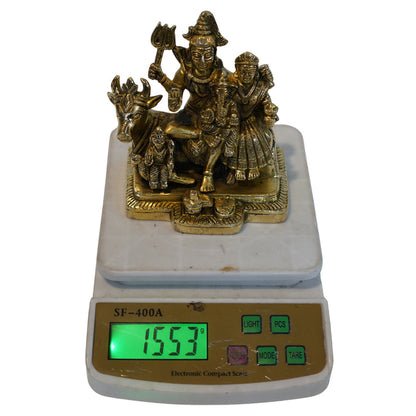 Brass Shiv Parivar Religious Temple Idol 1555g
