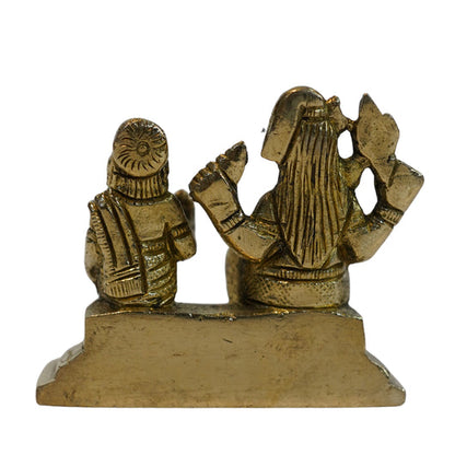 Brass Shiv Parvati Divine Couple Murti 231g
