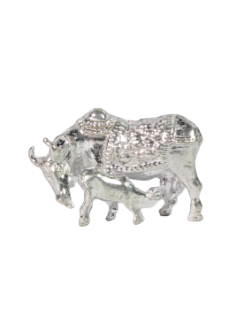 Pure Silver Cow and Calf 13 Grams, 0.6"H