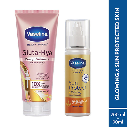 Vaseline Gluta Hya + Sun Protect Combo