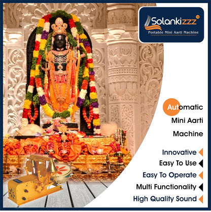 God-Mantra Shankh & Mayur Sounds Fully Automatic Electric Mini Aarti Machine