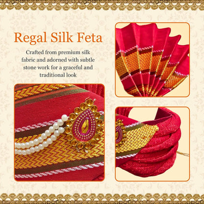 Ganesh Feta Mukut (Turban, Khun, Red)