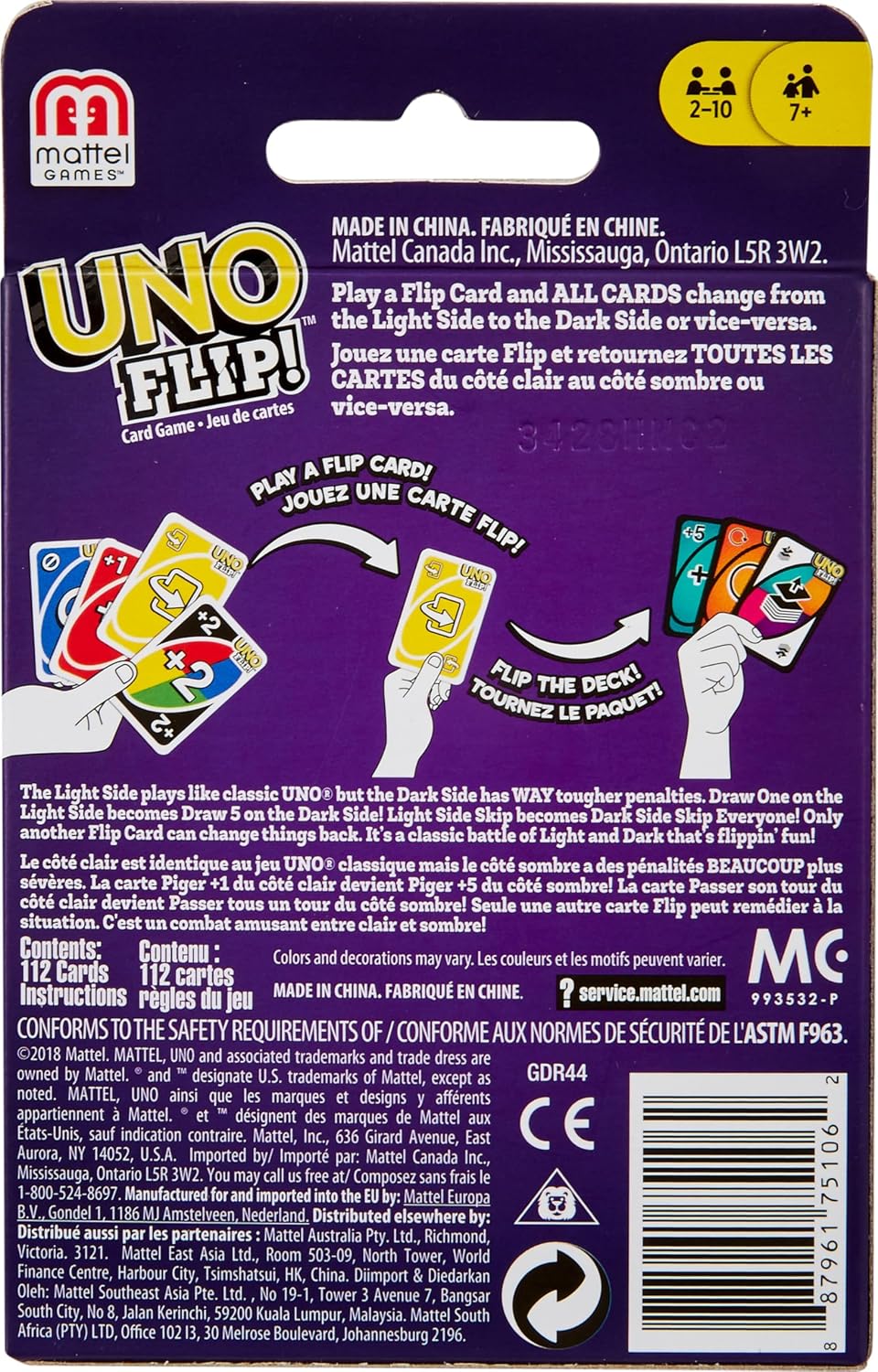 Mattel UNO Flip - Double Sided Card Game
