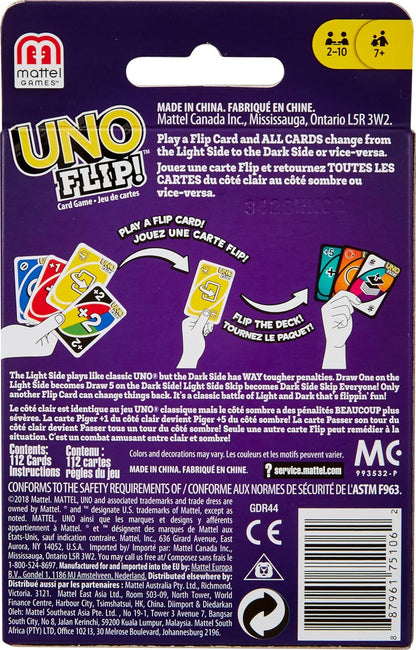 Mattel UNO Flip - Double Sided Card Game