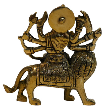Brass Maa Durga Blessing Pose Statue 563g