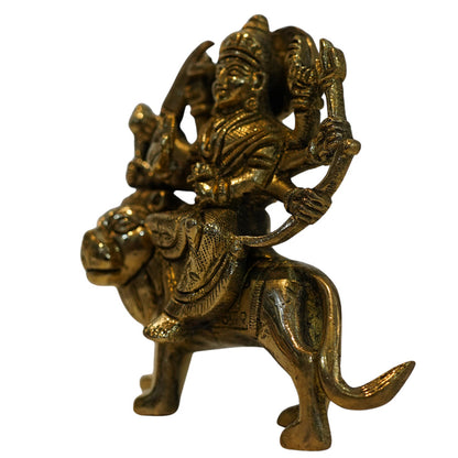 Brass Maa Durga Blessing Pose Statue 563g