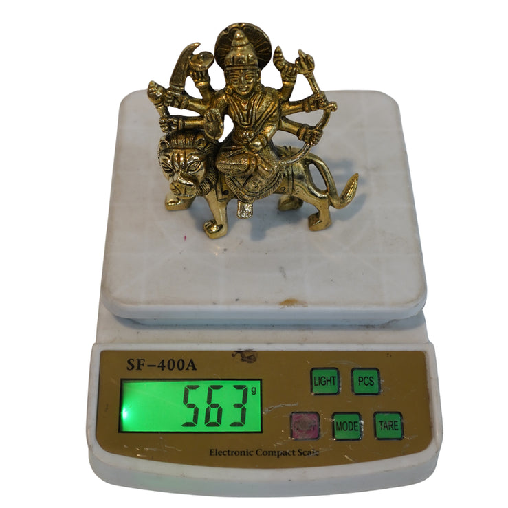 Brass Maa Durga Blessing Pose Statue 563g