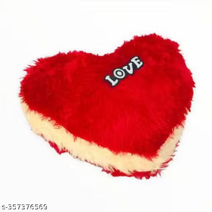 Soft Plush Red Heart Pillow – LOVE Cushion