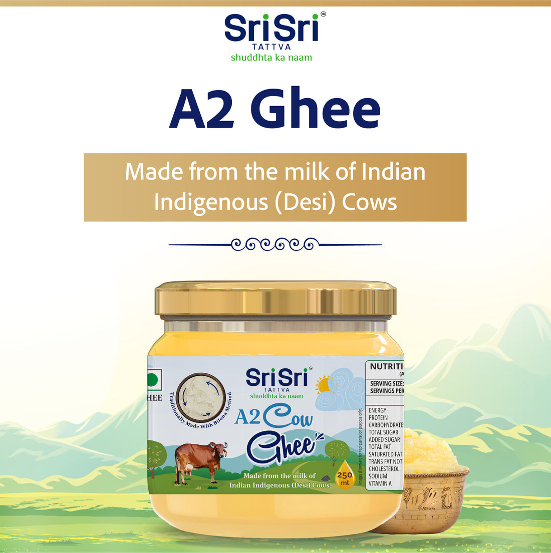 Sri Sri Tattva A2 Cow Ghee - PUSHMYCART