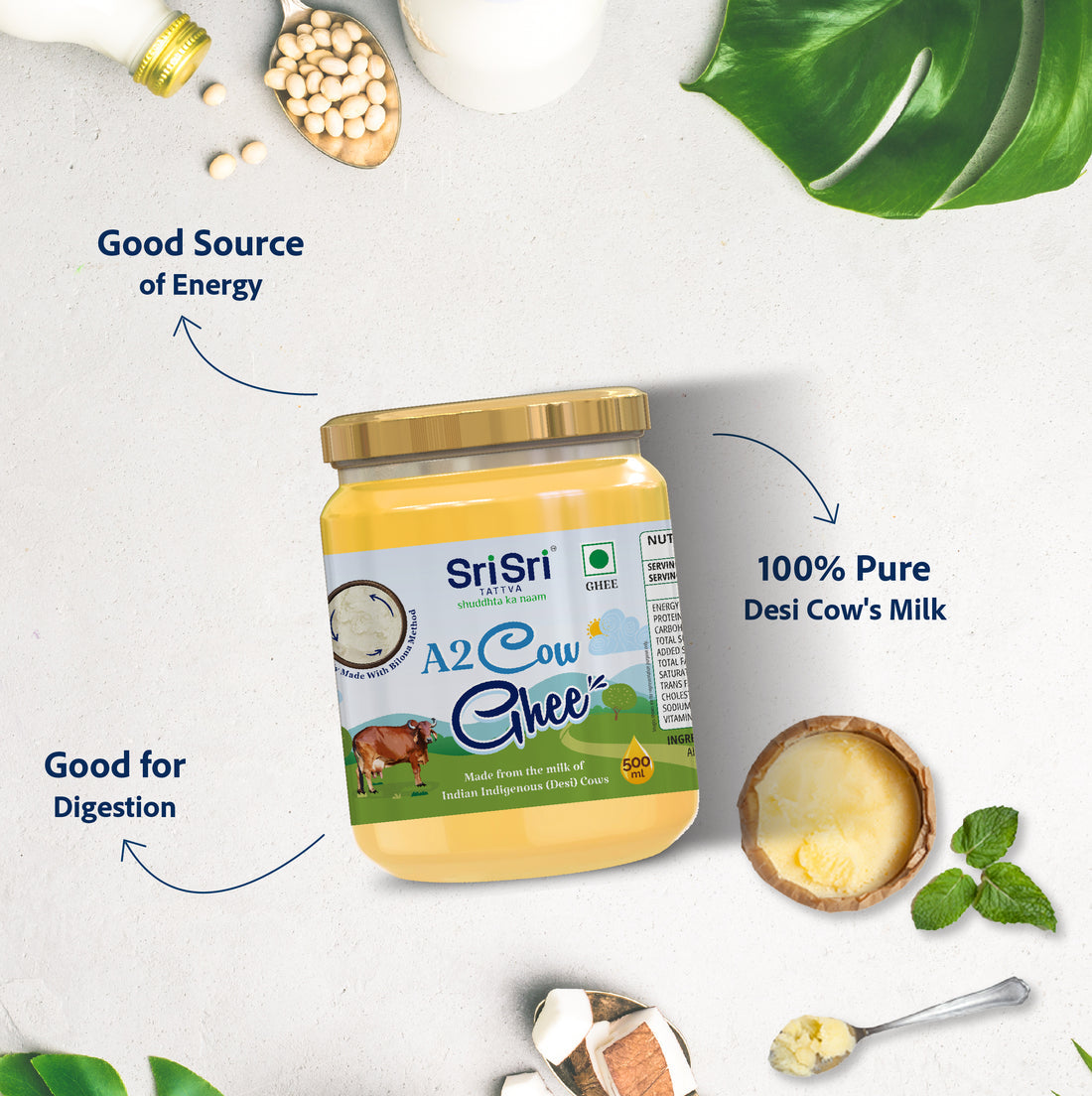 Sri Sri Tattva A2 Cow Ghee - PUSHMYCART