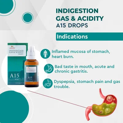 Allen A15 Indigestion Gas & Acidity Drop - PUSHMYCART