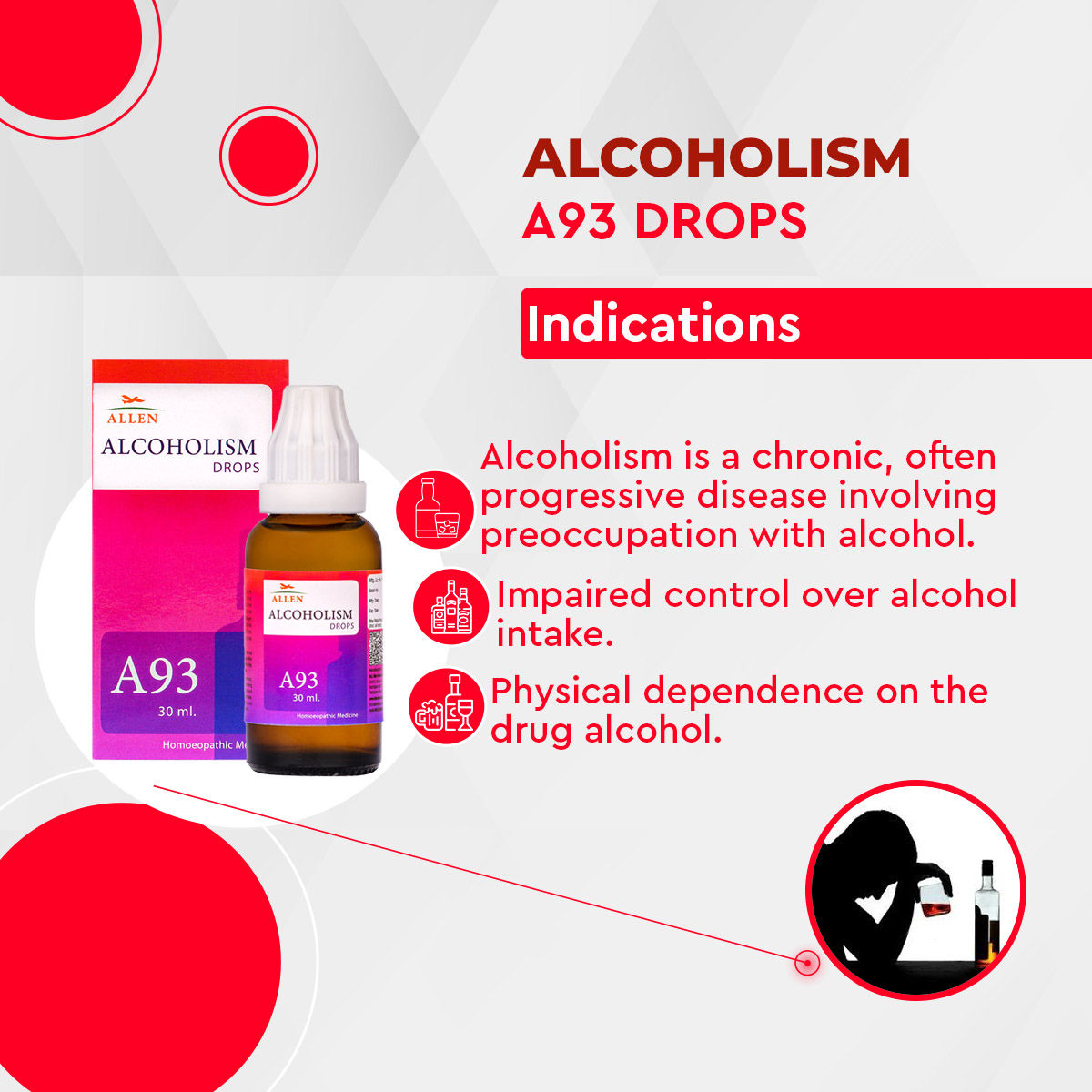 Allen A93 Alcoholism Drop - PUSHMYCART