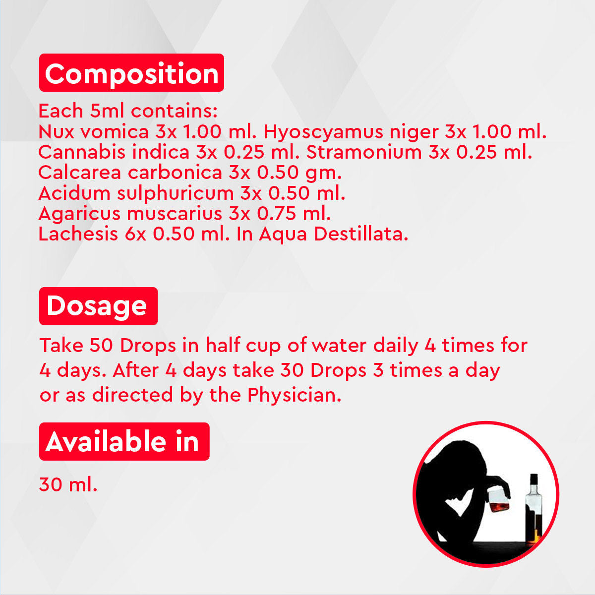 Allen A93 Alcoholism Drop - PUSHMYCART