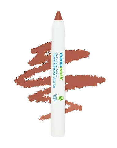 Mamaearth Hydra|Matte Crayon Transferproof Lipstick Cafe Latte Nude