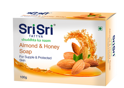 Sri Sri Tattva Almond & Honey Soap 100g - PUSHMYCART
