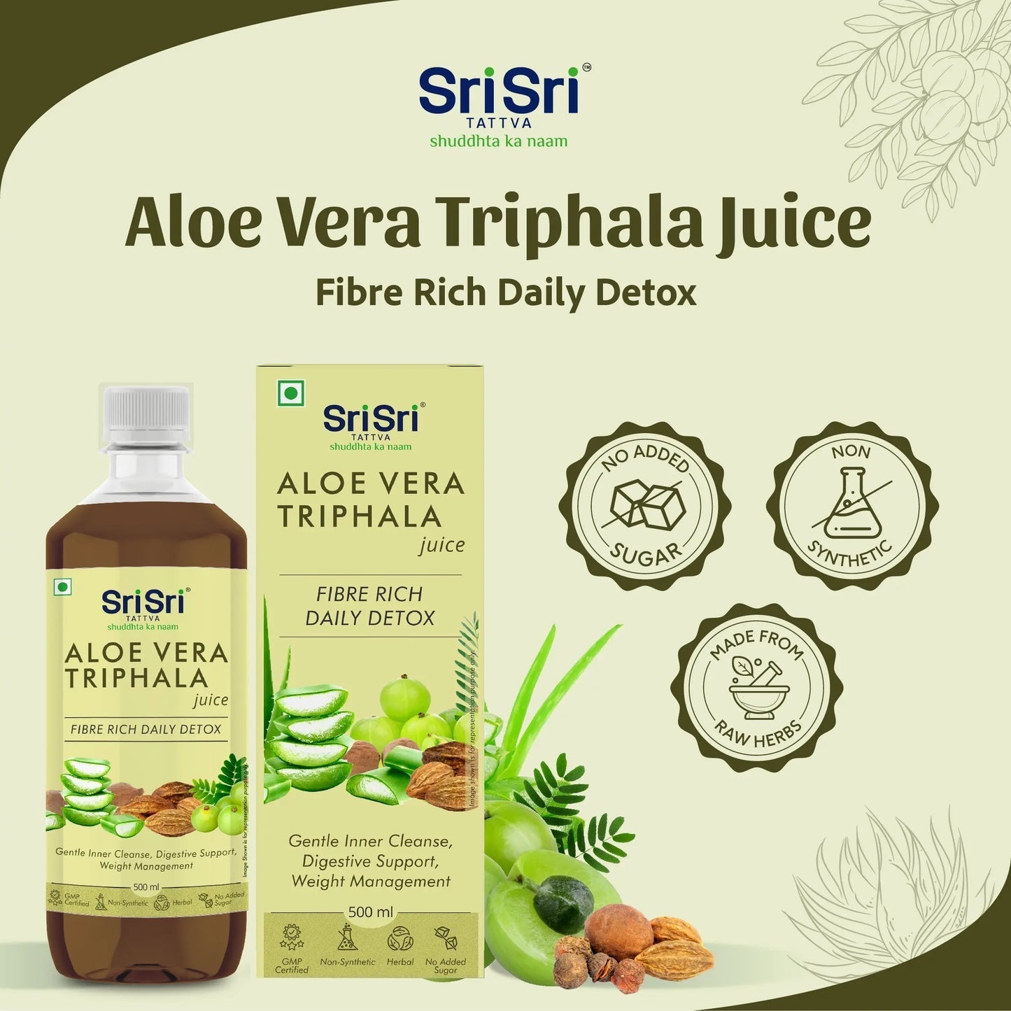 Sri Sri Tattva Aloe Vera Triphala Juice 500ml - PUSHMYCART