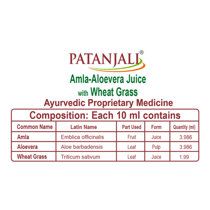 Patanjali Amla-Aloevera with Wheatgrass Juice