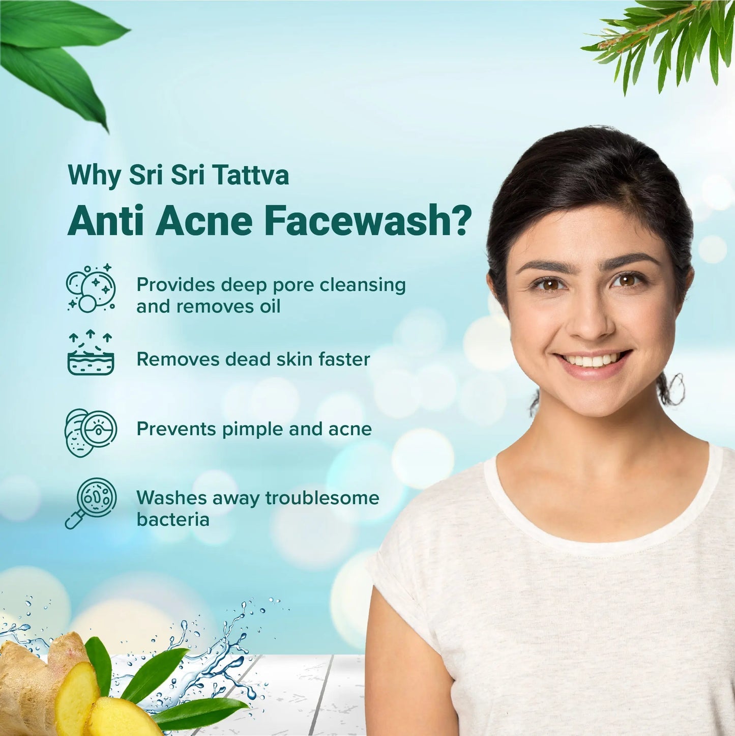 Sri Sri Tattva Anti Acne Face Wash - For Radiant & Spotless Skin
