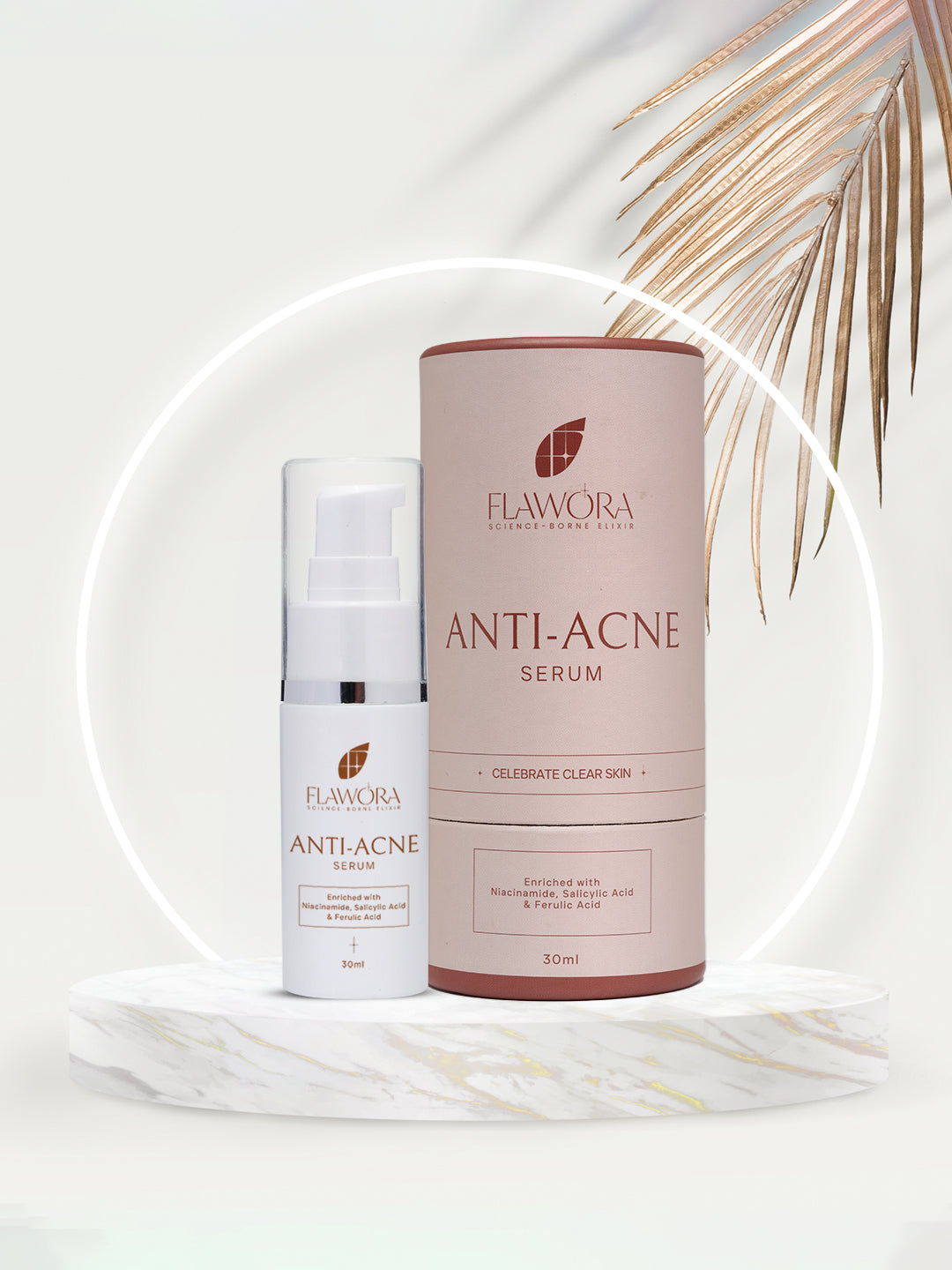 Flawora Anti Grey Hair Serum, 24K Skin Gold Serum, Anti Acne Serum-Combo of 3