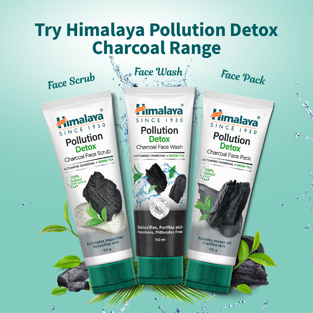 Himalaya Herbals Pollution Detox Charcoal Face Scrub - PUSHMYCART