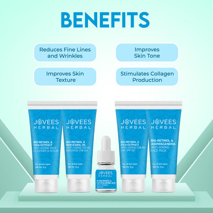 Jovees Bio Retinol & Cica Extract Anti-Ageing Mini Facial Kit