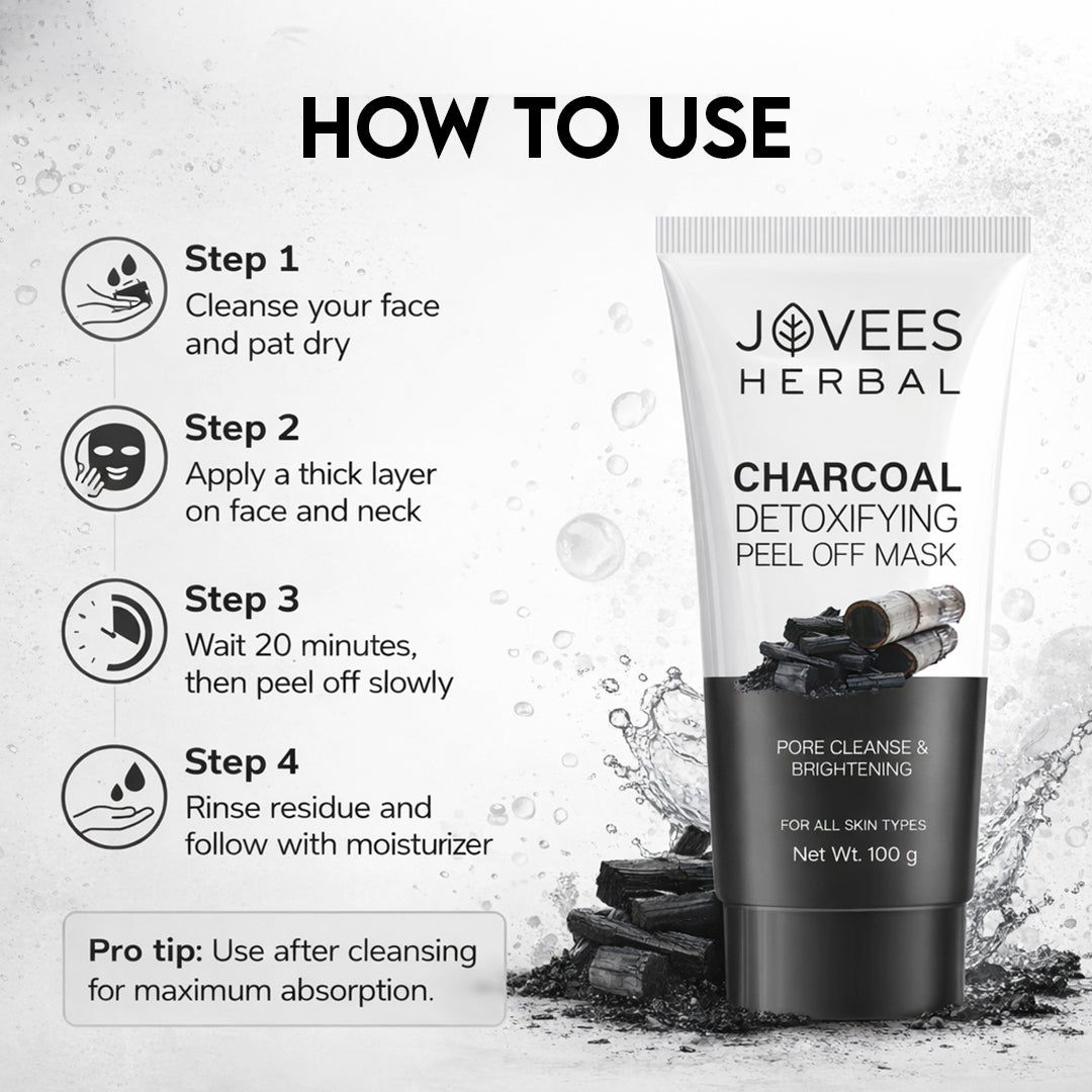 Jovees Activated Charcoal Detoxifying Peel Off Mask