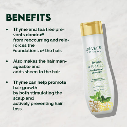 Jovees Thyme & Tea Tree Anti-Dandruff Shampoo