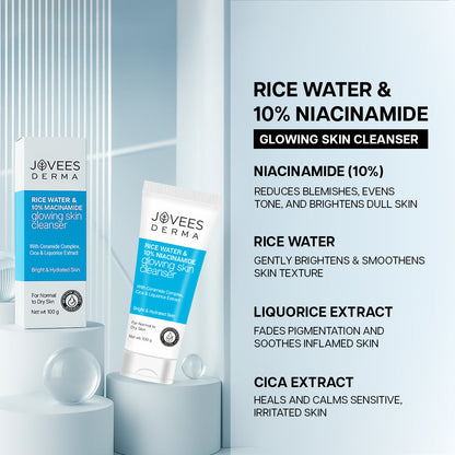 Jovees Derma Rice Water & 10% Niacinamide Cleanser