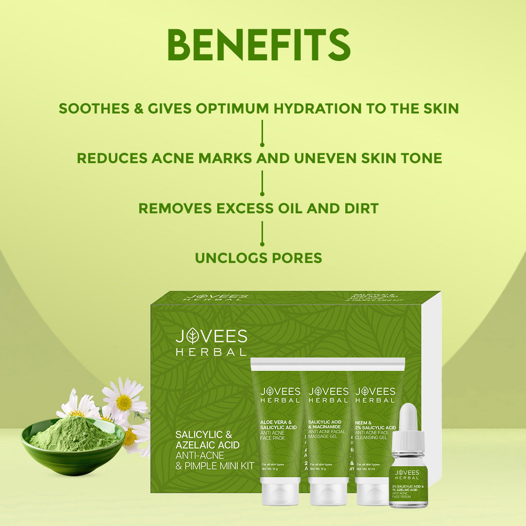 Jovees Salicylic & Azelaic Acid Anti-Acne & Pimple Mini Facial Kit