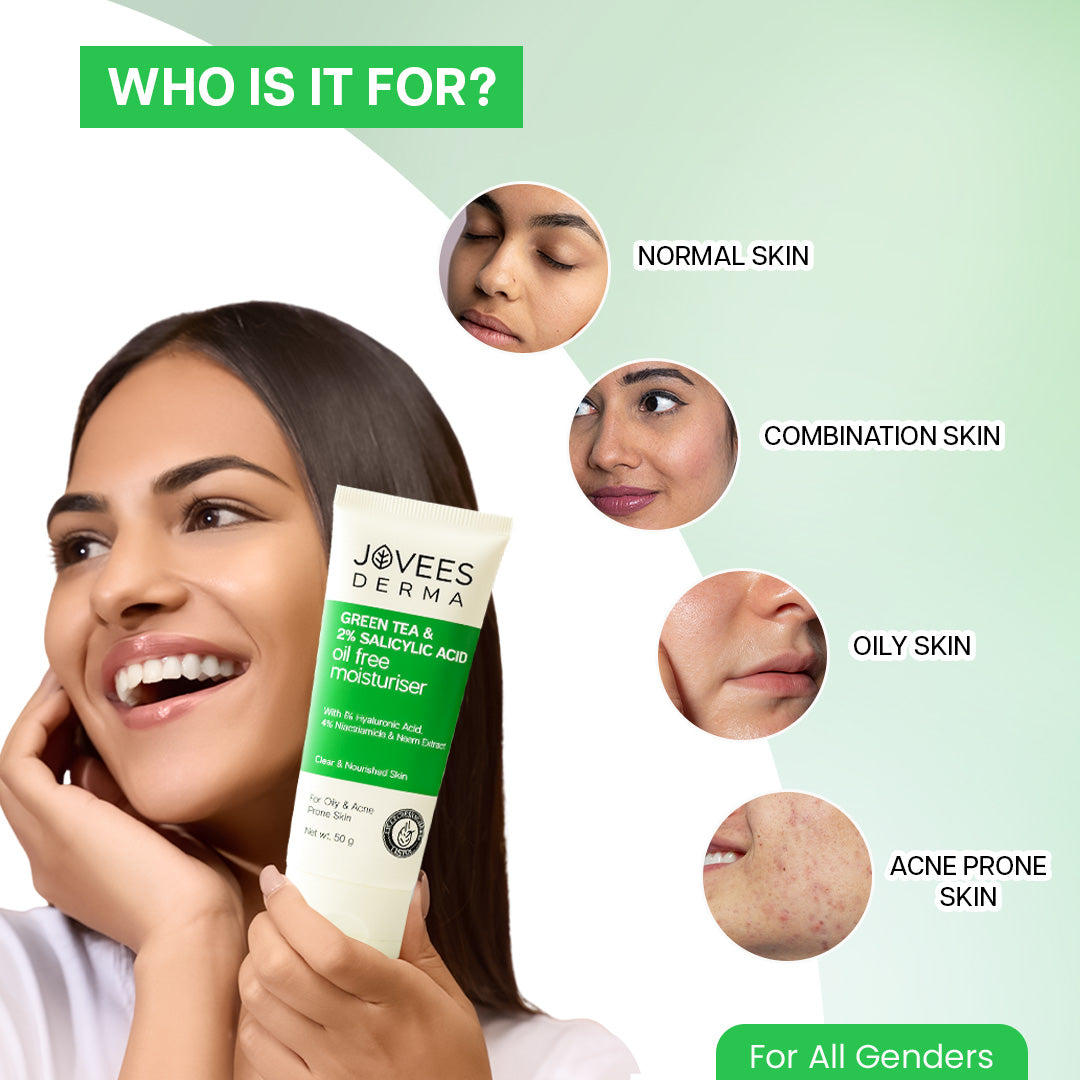Jovees Derma Green Tea & 2% Salicylic Acid Oil Free Moisturiser