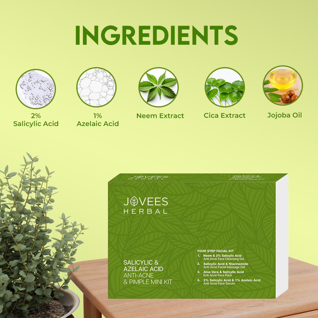 Jovees Salicylic & Azelaic Acid Anti-Acne & Pimple Mini Facial Kit