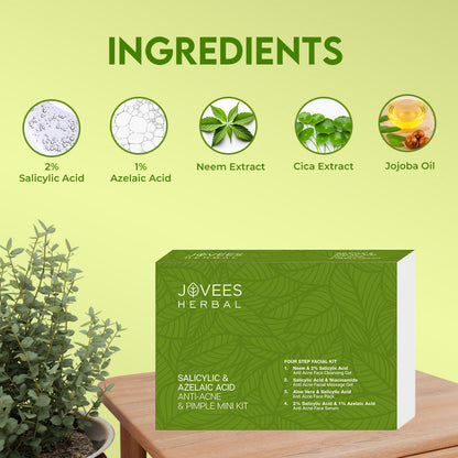 Jovees Salicylic & Azelaic Acid Anti-Acne & Pimple Mini Facial Kit
