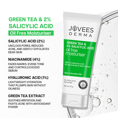 Jovees Derma Green Tea & 2% Salicylic Acid Oil Free Moisturiser