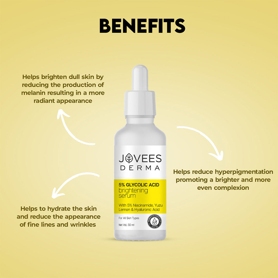 Jovees 5% Glycolic Acid Brightening Skin Serum