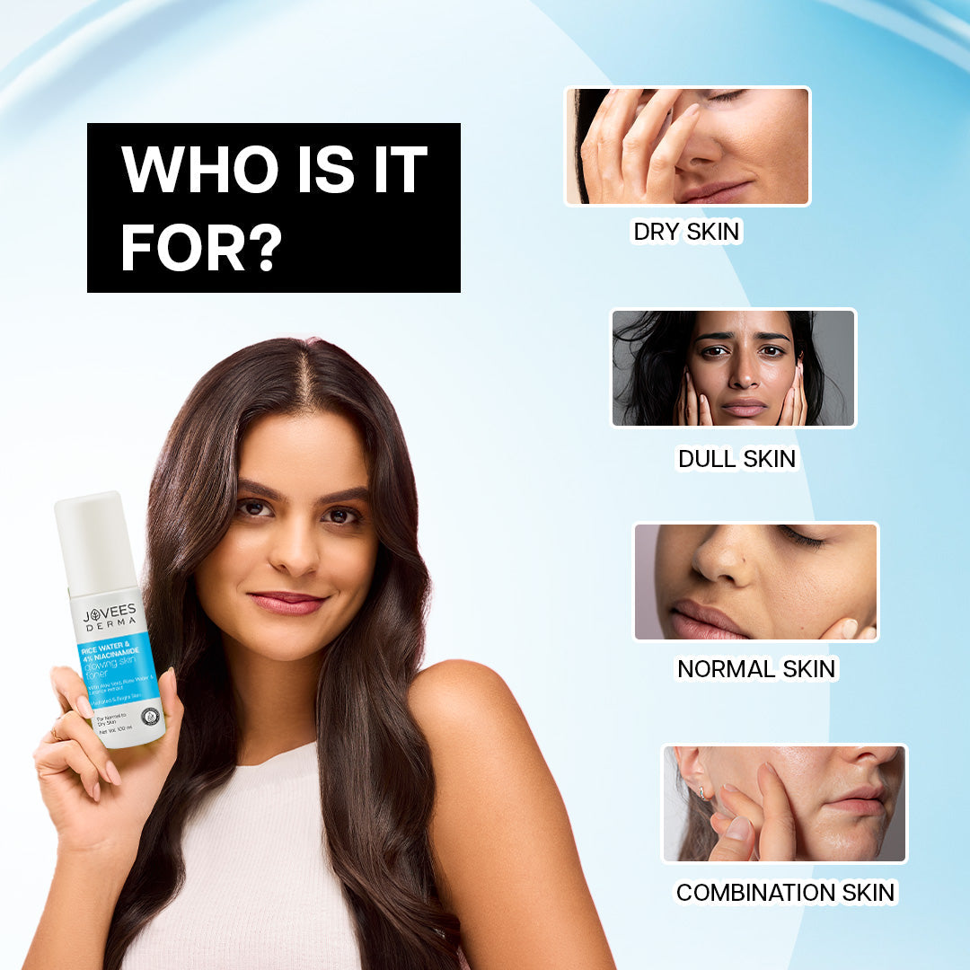 Jovees Derma Rice Water & 4% Niacinamide Glowing Skin Toner