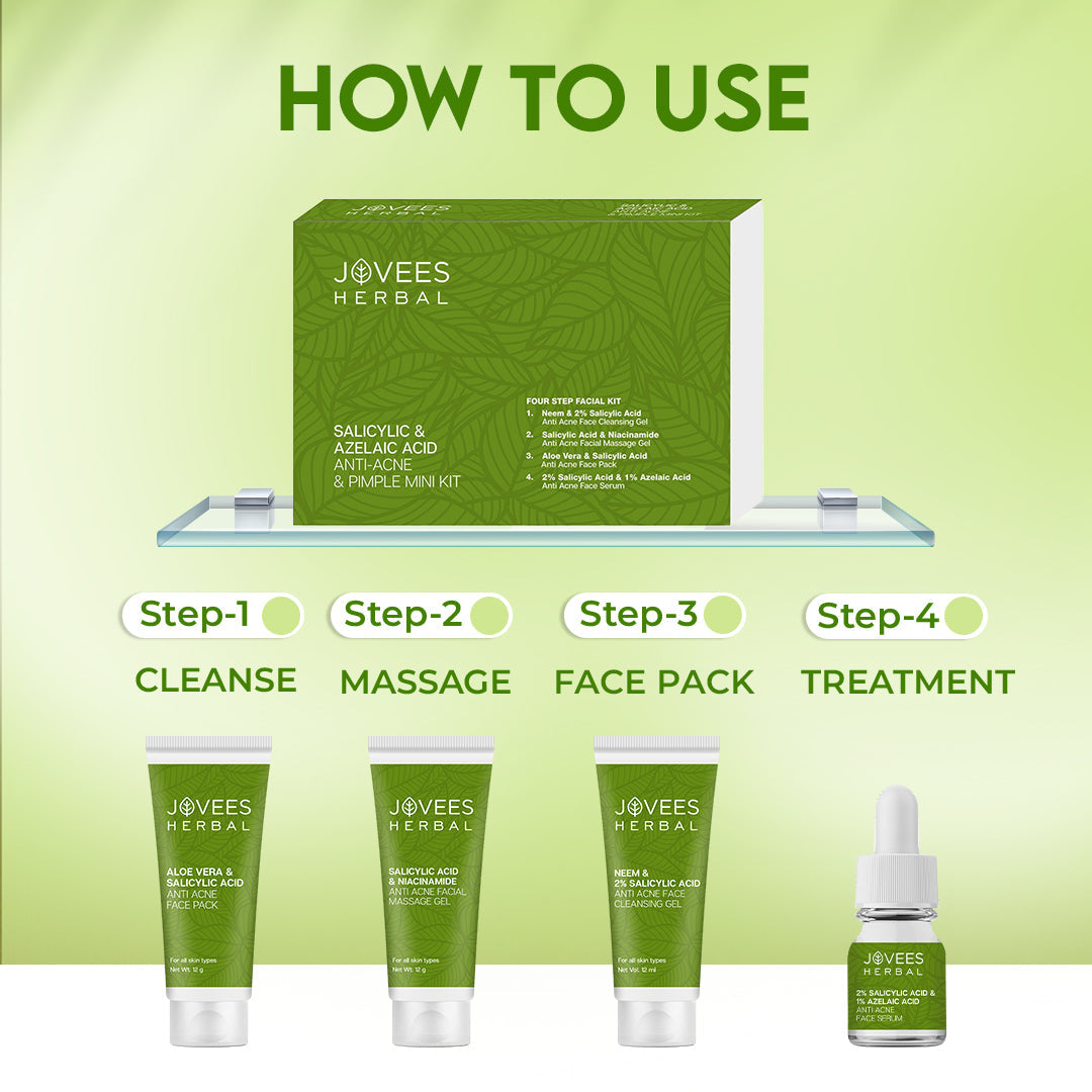 Jovees Salicylic & Azelaic Acid Anti-Acne & Pimple Mini Facial Kit