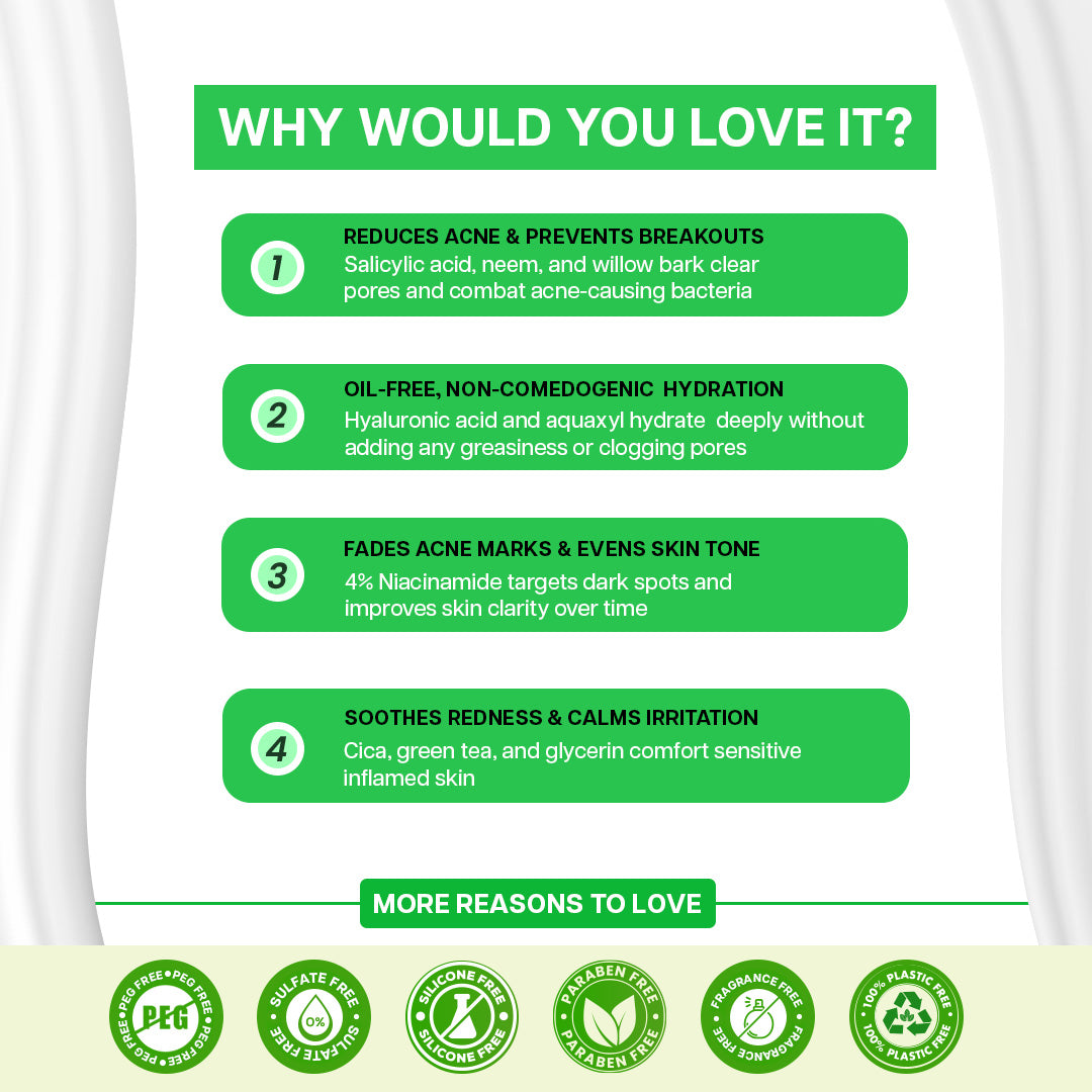Jovees Derma Green Tea & 2% Salicylic Acid Oil Free Moisturiser