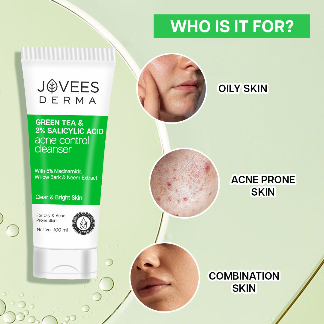 Jovees Derma Green Tea & 2% Salicylic Acid Acne Control Cleanser